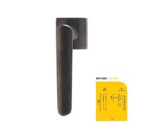 Maniglia finestra serie LAURA in zama design moderno rosette squadrate