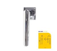 Maniglia finestra serie LAURA in zama design moderno rosette squadrate