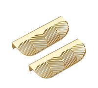 Maniglia for porta a scomparsa, confezione da 2 maniglie for mobili a Pomelli for dorati Maniglie for porte for guardaroba di moda minimalista nascosta Decorazione della casa(Hole Distance 40mm)