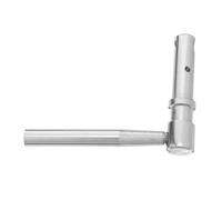 Maniglia for porta della stufa resistente al calore, parti di ricambio con pomello in bachelite for del camino e forno, for stufe a legna a carbone, facile da installare(Silver)