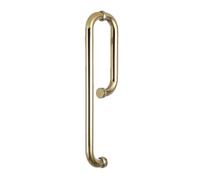 Maniglia For Porta Doccia, Maniglia For Porta In Vetro Con Tubo Tondo, Barra Di Sostegno In Acciaio Inossidabile 304, For Docce, Centri Commerciali, Uffici(Gold)