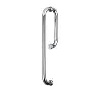 Maniglia For Porta Doccia, Maniglia For Porta In Vetro Con Tubo Tondo, Barra Di Sostegno In Acciaio Inossidabile 304, For Docce, Centri Commerciali, Uffici(Silver)