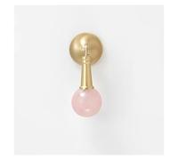 Maniglia for porta in ottone, for armadio, cassettiera, bagno, pendente a sfera rotonda, pietra, pomello for porta a foro singolo(Pale red)