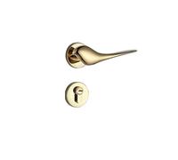 Maniglia for porta interna in legno con serratura divisa dorata Maniglia silenziosa a forma di uccello Maniglia magnetica for camera da letto Set completo di serrature for porte da camera(PVD Golden 7