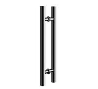 Maniglia for Porta Push Pull, Maniglione for Porta D'ingresso A Forma Di H, Struttura Robusta Facile Da Installare Adatto for Ville, Uffici, Hotel E Ristoranti(Black Titanium,L 23.6in - HS 15.8in)