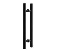 Maniglia for Porta Push Pull, Maniglione for Porta D'ingresso A Forma Di H, Struttura Robusta Facile Da Installare Adatto for Ville, Uffici, Hotel E Ristoranti(Black,L 31.5in - HS 23.6in)