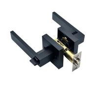 Maniglia for porta quadrata nera, serratura for accesso, maschera for la privacy, accessori for interni, camera da letto, bagno, serrature(Black)