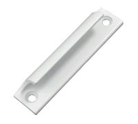 Maniglia for porta scorrevole in alluminio, 1 pezzo, in legno massello, for finestra a battente, 9 * 2 * 2 cm, nero/bianco/oro/argento(White)
