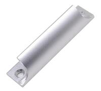 Maniglia for porta scorrevole in alluminio, 1 pezzo, in legno massello, for finestra a battente, 9 * 2 * 2 cm, nero/bianco/oro/argento(Silver)