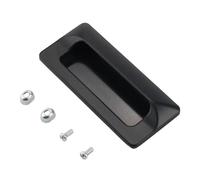 Maniglia for porta scorrevole in lega di zinco incorporata, maniglia for porta con fibbia for armadietto, attrezzatura for macchinari, 1 pezzo(Large Black)