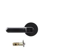 Maniglia for porta senza chiave for uso domestico Maniglie for porte interne for porte interne Serratura antifurto Camera da letto Sicurezza domestica in legno(Black-Keyless)