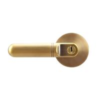 Maniglia for porta senza chiave for uso domestico Maniglie for porte interne for porte interne Serratura antifurto Camera da letto Sicurezza domestica in legno(Huanggu-with key)