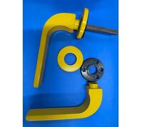 MANIGLIA GIALLA QUADRO 8 INFISSI ALLUMINIO 2 pz MANIGLIE PORTA LEGNO UNIVERSALE