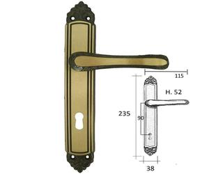 Maniglia Giglio Bronzata Q 8 90 Coppia Maniglie Per Porte Bussole Casa Ufficio