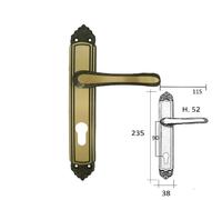 Maniglia Giglio Bronzata Q 8 Foro Yale Cilindro Europeo Per Porte Bussole Casa U