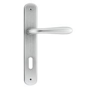 COPPIA MANIGLIE MANIGLIA CROMO SATINATO CON PLACCA INTERASSE 70 X PORTE INTERNE