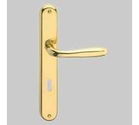 MANIGLIA GOCCIA CON PLACCA Col Oro lucido Interasse 90 mm (Coppia 1)