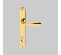 MANIGLIA GOCCIA CON PLACCA FORO YALE Oro lucido (Coppia 1)