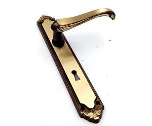 MANIGLIA GPB LADY PLACCA 8X70 OTTONE FUME' - Ferrero Ferramenta