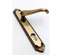 MANIGLIA GPB LADY PLACCA YALE OTTONE FUME'