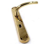 MANIGLIA GPB MILENA PLACCA 8X70 OTTONE LUCIDO - Ferrero Ferramenta