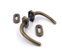 MANIGLIA GPB MILENA ROSETTA E BOCCHETTA OVALE YALE BRONZATO - Ferrero Ferramenta