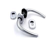 MANIGLIA GPB MILENA ROSETTA E BOCCHETTA OVALE YALE CROMO SATINATO - Ferrero Ferr