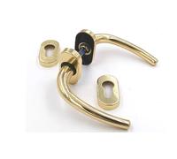 MANIGLIA GPB MILENA ROSETTA E BOCCHETTA OVALE YALE OTTONE LUCIDO - Ferrero Ferra