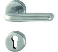 Maniglia Hoppe Helsingborg con rosette pz Cilindro profilato, in acciaio inox opaco, 3075219