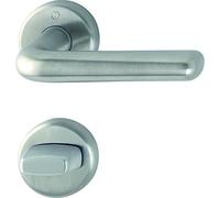 Maniglia Hoppe Helsingborg con rosette WC, acciaio inox opaco, 3075227