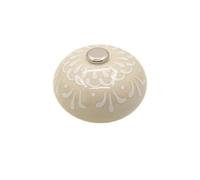 Maniglia in ceramica a forma di zucca, stile pastorale, pomello creativo con foro singolo, con vite, for armadio, porta, cassetto, mobili(F)