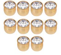 Maniglia in cristallo diamantato, 10 pezzi Maniglie e pomelli for cassetti for mobili, pomelli for cassettiere, foro singolo, tavolino da caffè, comodino, maniglia for cassetto(Gold+acrylic,8078)
