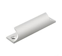 Maniglia in lega di alluminio per ante battenti e zanzariere, passo foro 76 mm, finitura nera (argento)