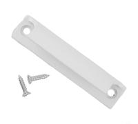 Maniglia in lega di alluminio per ante battenti e zanzariere, passo foro 76 mm, finitura nera (bianco)