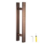 Maniglia in legno per porta in vetro, lunga maniglia scorrevole in metallo con design a nuvola di buon auspicio, durevole in titanio nero