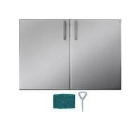 Maniglia incassata doppia in acciaio inossidabile impermeabile resistente all'olio for porta di accesso for armadietto for griglia da cucina all'aperto(36x23 inch)