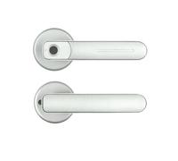 Maniglia intelligente per porta. La Serratura Elettronica Intellinte For Impronte Digitali Supporta L'impronta Biometrica E Lo Sblocco Con Chiave, Adatta For Porte In Legno(Silver)