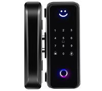 maniglia intelligente Serratura elettronica a catenaccio con ingresso senza chiave, impronta digitale biometrica, tastiera touch, controllo tramite app, scheda IC, LED sorridente tricolore