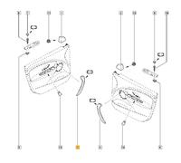 Maniglia Interna Porta Anteriore Sinistra Nero Per Renault Mégane 3 809540001R