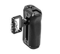 Maniglia laterale a sgancio rapido per gabbia per fotocamera con altezza regolabile e interfacce filettate multiple nere