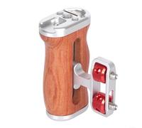 Maniglia laterale della gabbia della fotocamera con interfaccia a vite da 1/4, supporto per scarpa fredda e doppie viti di bloccaggio per un fissaggio affidabile degli accessori (argento)