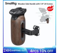 Maniglia laterale in legno SmallRig con viti da 1/4"-20, impugnatura per gabbie o piastre di montaggio, con pattino freddo per bracci monitor microfoni -5237