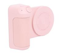 Maniglia magnetica per fotocamera per telefono, asse di rotazione semplice con otturatore, staffa per maniglia per fotocamera con una sola mano, per smartphone, con vite per (Rosa)