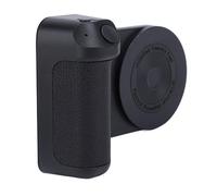 Maniglia magnetica per fotocamera per telefono, asse di rotazione semplice con otturatore, staffa per maniglia per fotocamera con una sola mano, per smartphone, con vite per (Nero)