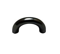 Maniglia Maniglietta per Mobili in lega Zama metallo interasse fori 32 mm Art 1121 Archetto - Oro Bianca Satinata Cromo Nero - Incluso viti - Ante cassetti - Made in Italy (5, Nero lucido)