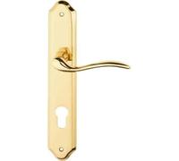 Idroweb Maniglia 'Minorca' con placca foro Yale Oro lucido