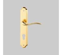 MANIGLIA MINORCA CON PLACCA FORO YALE Oro lucido (Coppia 1)