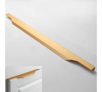 Maniglia mobile moderna incassata a barra in, Oro, Centro del foro 240mm | Elemento incassato a scomparsa per cassetti e ante, presa comoda e lineare per cucine e armadi
