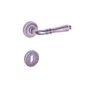 Maniglia modello dieci con rosette argento antico Argento antico