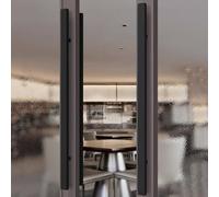 Maniglia moderna a due lati in acciaio inox spazzolato nero 1500 mm ideale per porta d'ingresso doccia vetro negozio ufficio hotel bracciolo - 1 paio